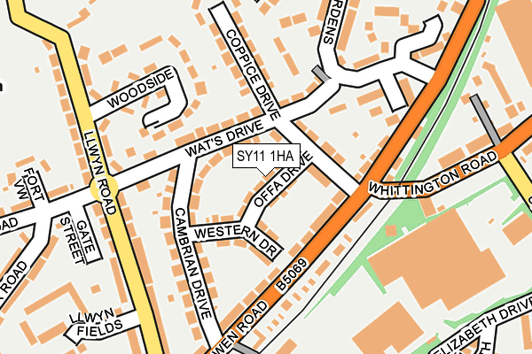 SY11 1HA map - OS OpenMap – Local (Ordnance Survey) SY11 1HA map - OS OpenMap – Local (Ordnance Survey)