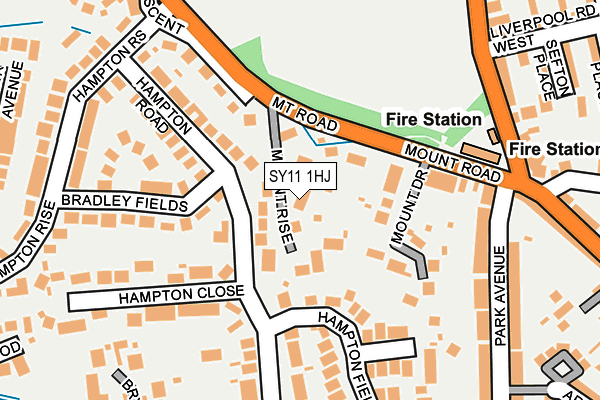 SY11 1HJ map - OS OpenMap – Local (Ordnance Survey) SY11 1HJ map - OS OpenMap – Local (Ordnance Survey)