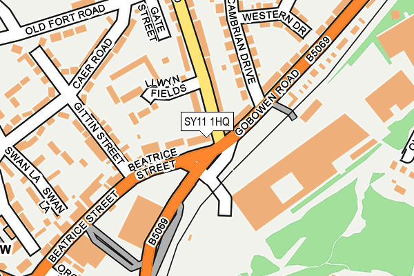 SY11 1HQ map - OS OpenMap – Local (Ordnance Survey) SY11 1HQ map - OS OpenMap – Local (Ordnance Survey)