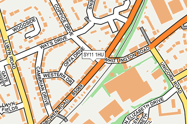 SY11 1HU map - OS OpenMap – Local (Ordnance Survey) SY11 1HU map - OS OpenMap – Local (Ordnance Survey)