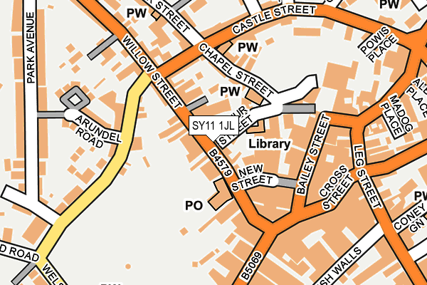 SY11 1JL map - OS OpenMap – Local (Ordnance Survey) SY11 1JL map - OS OpenMap – Local (Ordnance Survey)