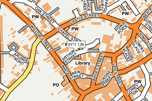 SY11 1JN map - OS OpenMap – Local (Ordnance Survey) SY11 1JN map - OS OpenMap – Local (Ordnance Survey)