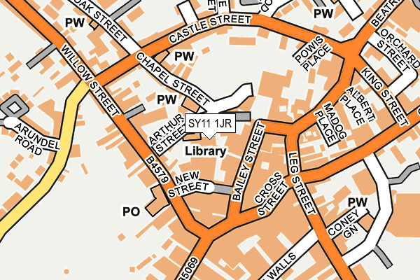 SY11 1JR map - OS OpenMap – Local (Ordnance Survey) SY11 1JR map - OS OpenMap – Local (Ordnance Survey)