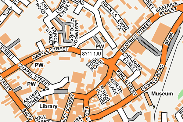 SY11 1JU map - OS OpenMap – Local (Ordnance Survey) SY11 1JU map - OS OpenMap – Local (Ordnance Survey)