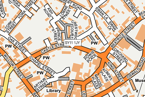 SY11 1JY map - OS OpenMap – Local (Ordnance Survey) SY11 1JY map - OS OpenMap – Local (Ordnance Survey)