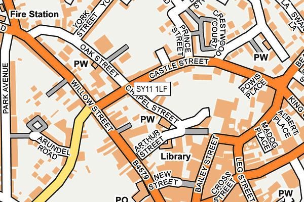 SY11 1LF map - OS OpenMap – Local (Ordnance Survey) SY11 1LF map - OS OpenMap – Local (Ordnance Survey)