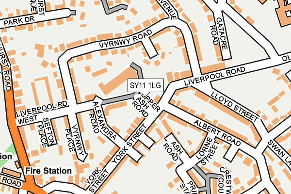 SY11 1LG map - OS OpenMap – Local (Ordnance Survey) SY11 1LG map - OS OpenMap – Local (Ordnance Survey)