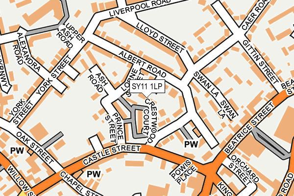 SY11 1LP map - OS OpenMap – Local (Ordnance Survey) SY11 1LP map - OS OpenMap – Local (Ordnance Survey)