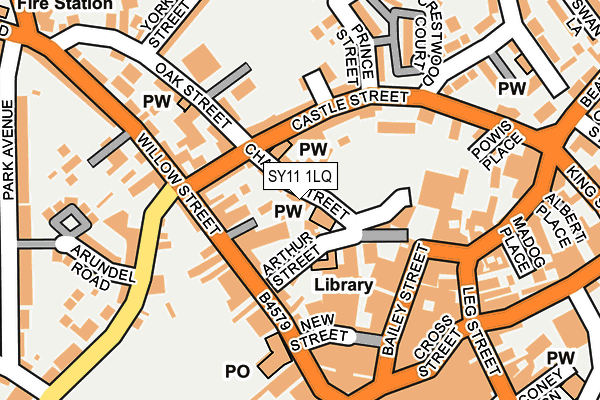 SY11 1LQ map - OS OpenMap – Local (Ordnance Survey) SY11 1LQ map - OS OpenMap – Local (Ordnance Survey)