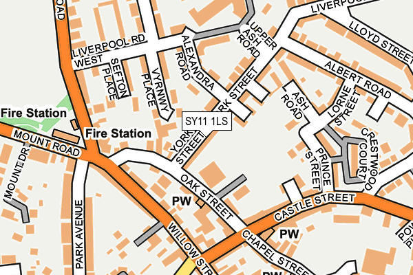 SY11 1LS map - OS OpenMap – Local (Ordnance Survey) SY11 1LS map - OS OpenMap – Local (Ordnance Survey)