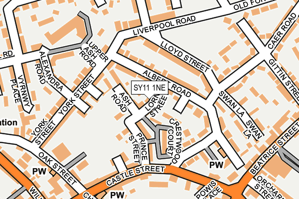 SY11 1NE map - OS OpenMap – Local (Ordnance Survey) SY11 1NE map - OS OpenMap – Local (Ordnance Survey)