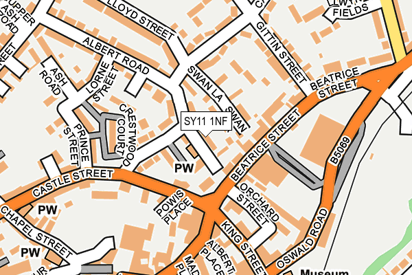 SY11 1NF map - OS OpenMap – Local (Ordnance Survey) SY11 1NF map - OS OpenMap – Local (Ordnance Survey)