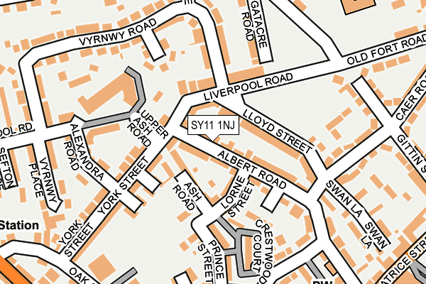 SY11 1NJ map - OS OpenMap – Local (Ordnance Survey) SY11 1NJ map - OS OpenMap – Local (Ordnance Survey)