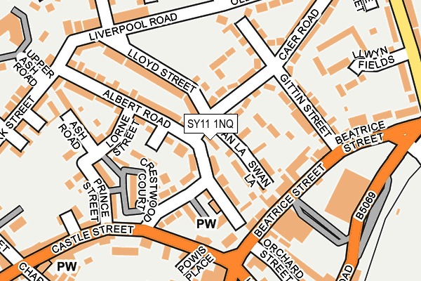 SY11 1NQ map - OS OpenMap – Local (Ordnance Survey) SY11 1NQ map - OS OpenMap – Local (Ordnance Survey)