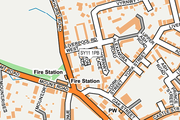 SY11 1PB map - OS OpenMap – Local (Ordnance Survey) SY11 1PB map - OS OpenMap – Local (Ordnance Survey)