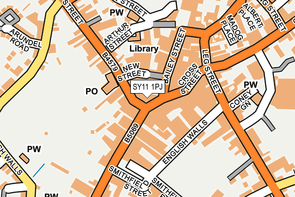 SY11 1PJ map - OS OpenMap – Local (Ordnance Survey) SY11 1PJ map - OS OpenMap – Local (Ordnance Survey)