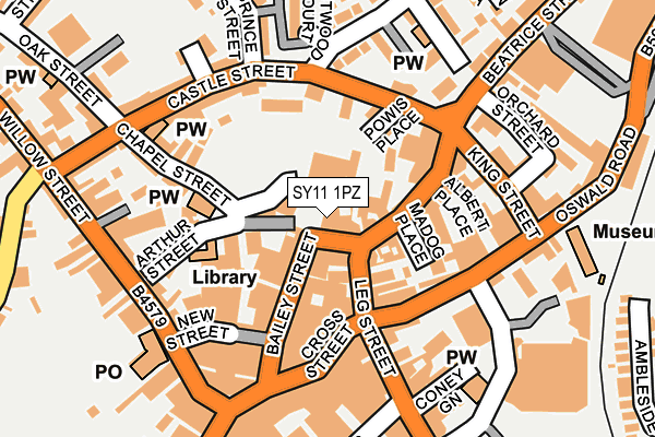 SY11 1PZ map - OS OpenMap – Local (Ordnance Survey) SY11 1PZ map - OS OpenMap – Local (Ordnance Survey)