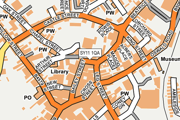 SY11 1QA map - OS OpenMap – Local (Ordnance Survey) SY11 1QA map - OS OpenMap – Local (Ordnance Survey)