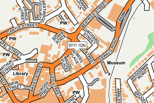 SY11 1QN map - OS OpenMap – Local (Ordnance Survey) SY11 1QN map - OS OpenMap – Local (Ordnance Survey)