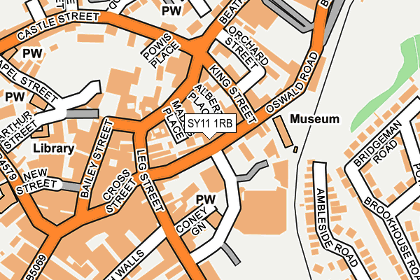 SY11 1RB map - OS OpenMap – Local (Ordnance Survey) SY11 1RB map - OS OpenMap – Local (Ordnance Survey)
