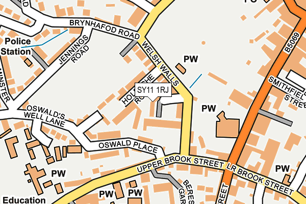 SY11 1RJ map - OS OpenMap – Local (Ordnance Survey) SY11 1RJ map - OS OpenMap – Local (Ordnance Survey)