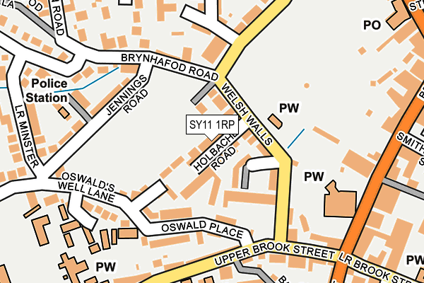 SY11 1RP map - OS OpenMap – Local (Ordnance Survey) SY11 1RP map - OS OpenMap – Local (Ordnance Survey)