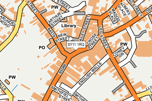 SY11 1RQ map - OS OpenMap – Local (Ordnance Survey) SY11 1RQ map - OS OpenMap – Local (Ordnance Survey)