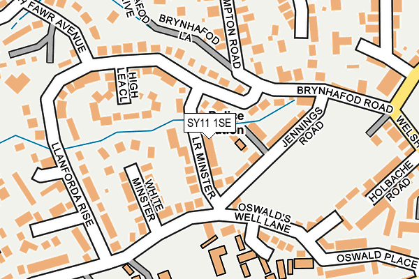SY11 1SE map - OS OpenMap – Local (Ordnance Survey) SY11 1SE map - OS OpenMap – Local (Ordnance Survey)