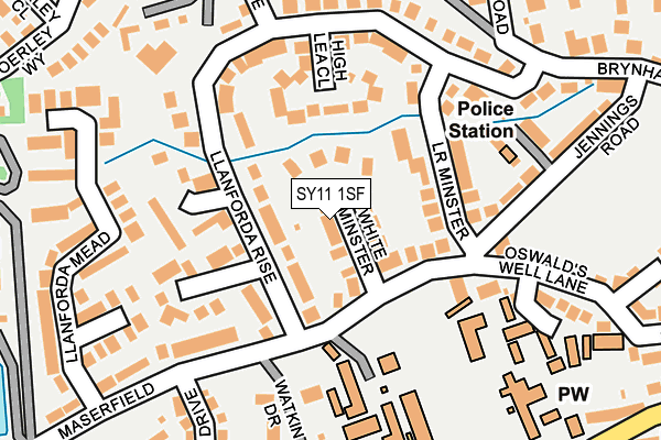 SY11 1SF map - OS OpenMap – Local (Ordnance Survey) SY11 1SF map - OS OpenMap – Local (Ordnance Survey)