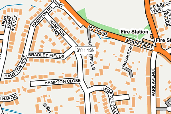 SY11 1SN map - OS OpenMap – Local (Ordnance Survey) SY11 1SN map - OS OpenMap – Local (Ordnance Survey)