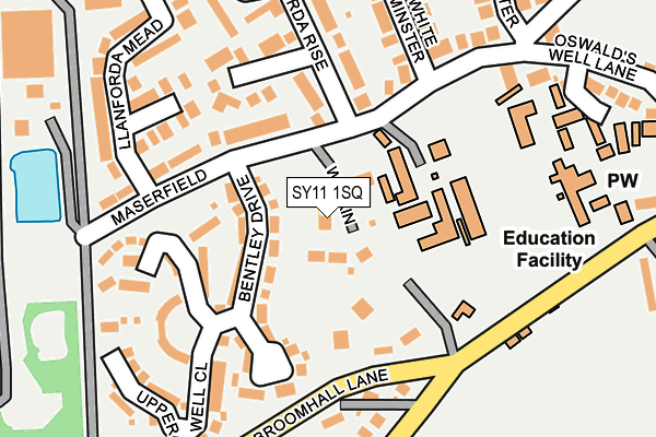 SY11 1SQ map - OS OpenMap – Local (Ordnance Survey)