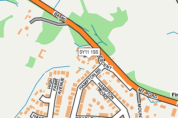 SY11 1SS map - OS OpenMap – Local (Ordnance Survey) SY11 1SS map - OS OpenMap – Local (Ordnance Survey)
