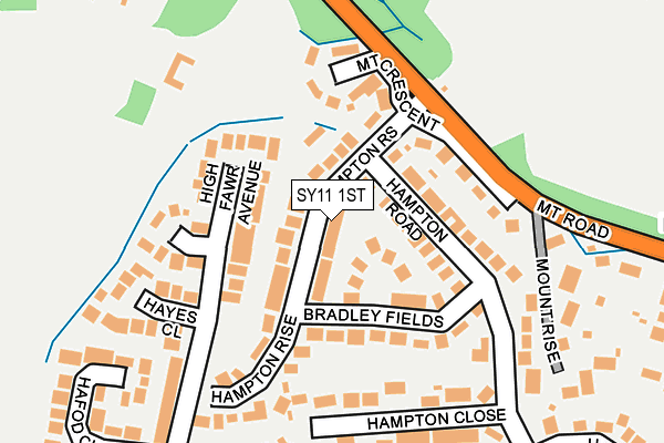 SY11 1ST map - OS OpenMap – Local (Ordnance Survey) SY11 1ST map - OS OpenMap – Local (Ordnance Survey)