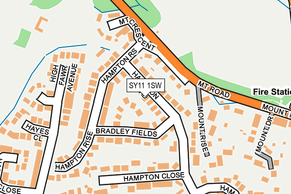 SY11 1SW map - OS OpenMap – Local (Ordnance Survey) SY11 1SW map - OS OpenMap – Local (Ordnance Survey)