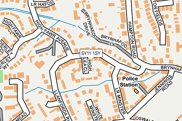 SY11 1SY map - OS OpenMap – Local (Ordnance Survey) SY11 1SY map - OS OpenMap – Local (Ordnance Survey)