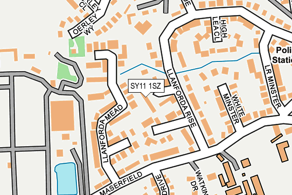 SY11 1SZ map - OS OpenMap – Local (Ordnance Survey) SY11 1SZ map - OS OpenMap – Local (Ordnance Survey)