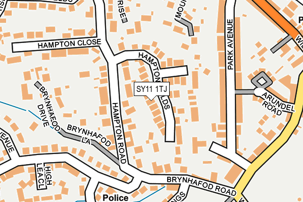 SY11 1TJ map - OS OpenMap – Local (Ordnance Survey) SY11 1TJ map - OS OpenMap – Local (Ordnance Survey)