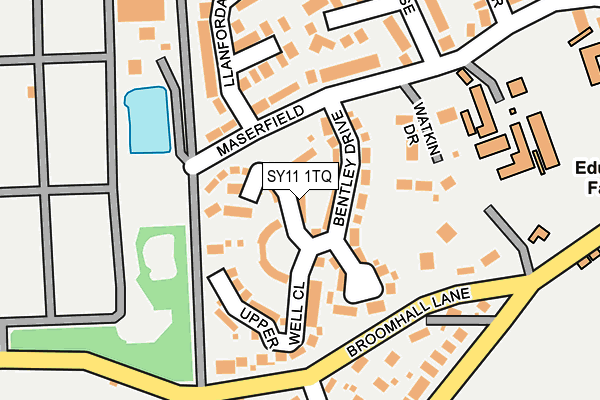 SY11 1TQ map - OS OpenMap – Local (Ordnance Survey) SY11 1TQ map - OS OpenMap – Local (Ordnance Survey)