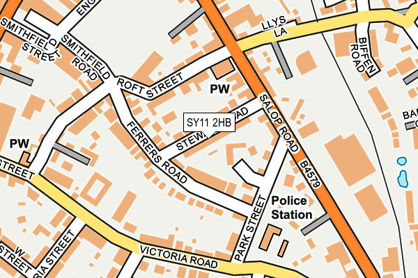 SY11 2HB map - OS OpenMap – Local (Ordnance Survey) SY11 2HB map - OS OpenMap – Local (Ordnance Survey)