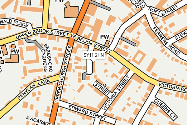 SY11 2HN map - OS OpenMap – Local (Ordnance Survey) SY11 2HN map - OS OpenMap – Local (Ordnance Survey)