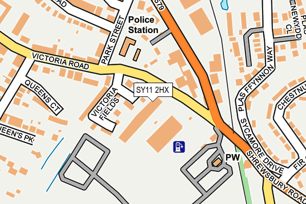 SY11 2HX map - OS OpenMap – Local (Ordnance Survey) SY11 2HX map - OS OpenMap – Local (Ordnance Survey)