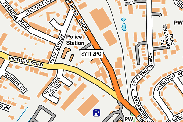 SY11 2PQ map - OS OpenMap – Local (Ordnance Survey) SY11 2PQ map - OS OpenMap – Local (Ordnance Survey)