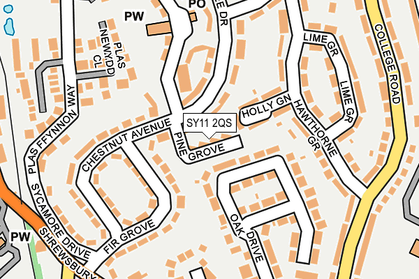 SY11 2QS map - OS OpenMap – Local (Ordnance Survey) SY11 2QS map - OS OpenMap – Local (Ordnance Survey)