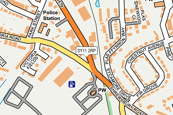 SY11 2RP map - OS OpenMap – Local (Ordnance Survey) SY11 2RP map - OS OpenMap – Local (Ordnance Survey)