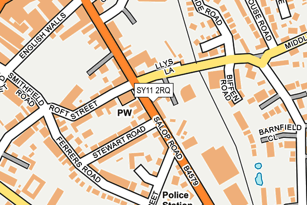 SY11 2RQ map - OS OpenMap – Local (Ordnance Survey) SY11 2RQ map - OS OpenMap – Local (Ordnance Survey)