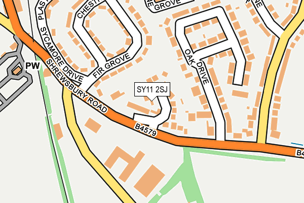 SY11 2SJ map - OS OpenMap – Local (Ordnance Survey) SY11 2SJ map - OS OpenMap – Local (Ordnance Survey)
