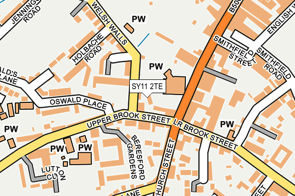 SY11 2TE map - OS OpenMap – Local (Ordnance Survey) SY11 2TE map - OS OpenMap – Local (Ordnance Survey)