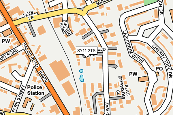SY11 2TS map - OS OpenMap – Local (Ordnance Survey) SY11 2TS map - OS OpenMap – Local (Ordnance Survey)
