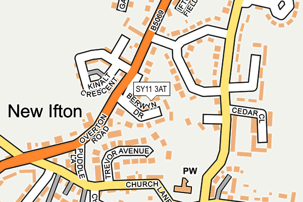 SY11 3AT map - OS OpenMap – Local (Ordnance Survey) SY11 3AT map - OS OpenMap – Local (Ordnance Survey)