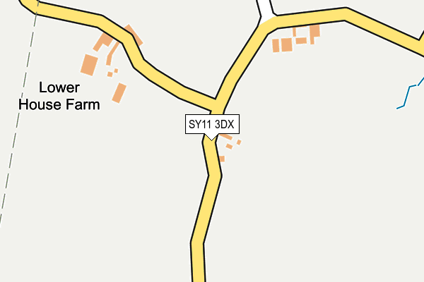 SY11 3DX map - OS OpenMap – Local (Ordnance Survey)